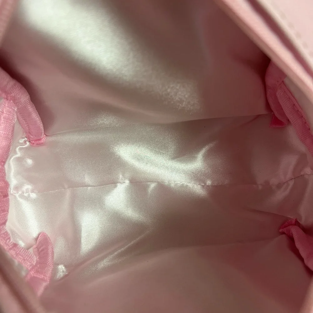 Crème zippered Mickey & Minnie pink bag